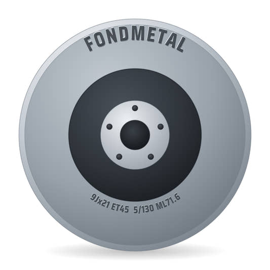 Fondmetal E-Joule glossy titanium machined Alufelge 9x21 Zoll ET45 LK 5x130 ML71.6