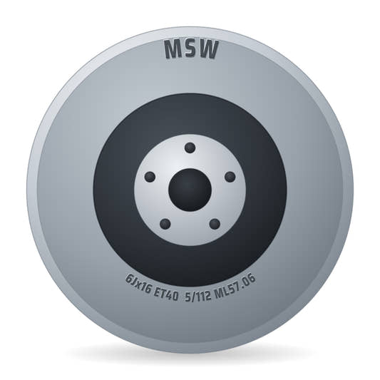 MSW 85 gloss black Alufelge 6x16 Zoll ET40 LK 5x112 ML57.06