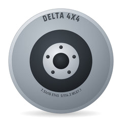 DELTA 4x4 WP 5 schwarz matt Felge 7.5x16 Zoll ET45 LK 5x114.3 ML67.1