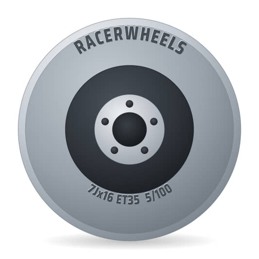 RacerWheels ICE Schwarz Satiniert Racer Felge 7x16 Zoll ET35 LK 5x100