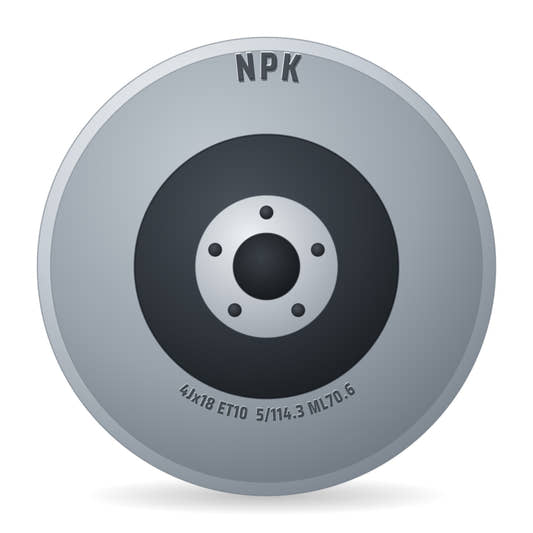 NPK Notradset R613 schwarz Alufelge 4x18 Zoll ET10 LK 5x114.3 ML70.6