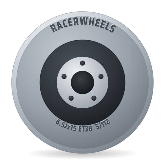 RacerWheels ICE Silber Racer Felge 6.5x15 Zoll ET38 LK 5x112