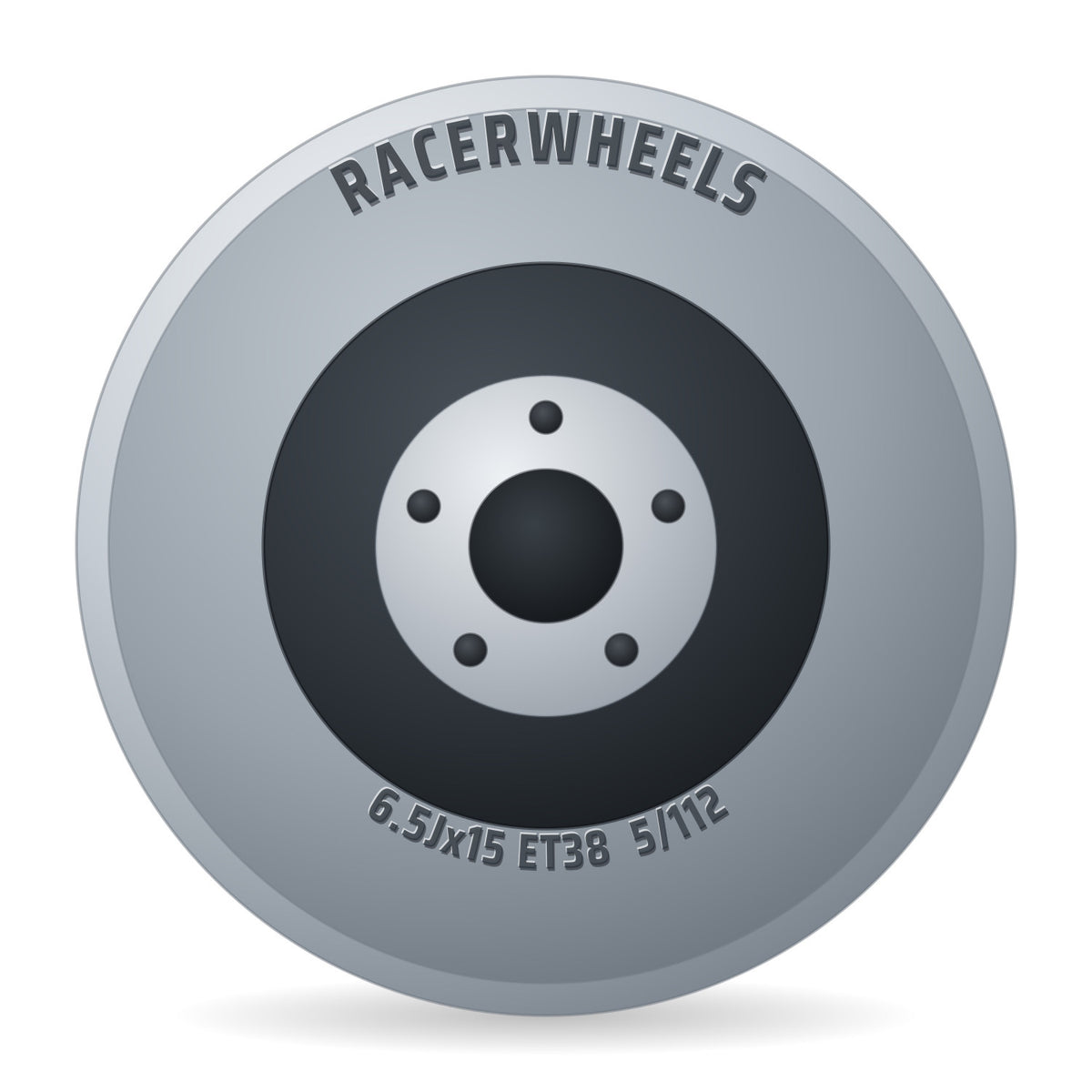 RacerWheels ICE Silber Racer Felge 6.5x15 Zoll ET38 LK 5x112