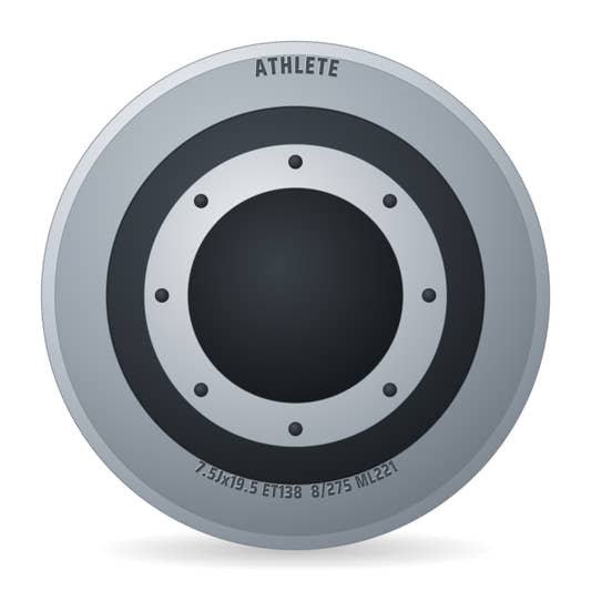 Athlete Stahlfelge 7.50x19.5 Zoll 8/275/221 ET138 751961355 Silber