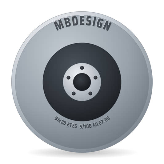 Mbdesign KV1 gold glänzend Alufelge 9x20 Zoll ET25 LK 5x108 ML67.05