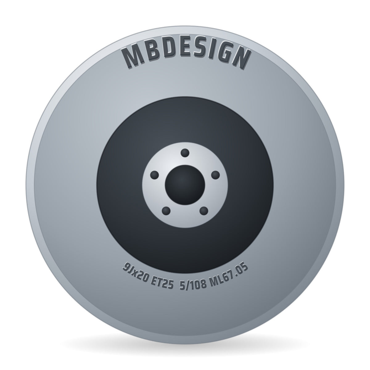 Mbdesign KV1 gold glänzend Alufelge 9x20 Zoll ET25 LK 5x108 ML67.05