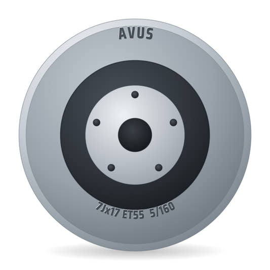 Avus 7xx17 NB65 1 AC-V51 Matt Anthracite Felge 7x17 Zoll ET55 LK 5x160