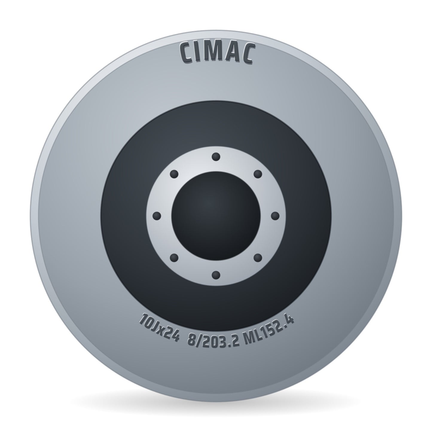 Cimac W10 x 24 8/203.2/152.4 ET A241027 ALV Grau Stahlfelge