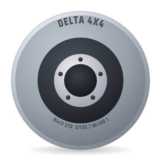 DELTA 4x4 Klassik B Black - Schwarz Matt Felge 8x17 Zoll ET0 LK 5x139.7 ML108.1