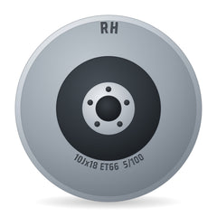 RH Alurad AL CUP 64.1 Silber/horn Hochgl.pol. Felge 10x18 Zoll ET66 LK 5x100