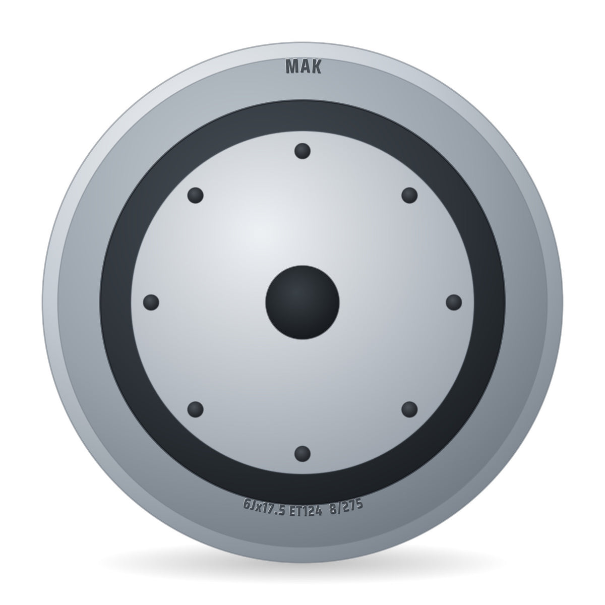 Mak JMS Silber Felge 6x17.5 Zoll ET124 LK 8x275