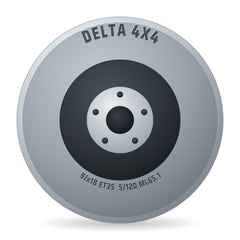 DELTA 4x4 LegacyForged schwarz matt Felge 9x18 Zoll ET35 LK 5x120 ML65.1