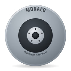 Monaco GPX gloss black Felge 10.5x21 Zoll ET45 LK 5x120 ML64.1