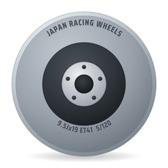 Japan Racing Wheels JR21 Silber Verblendung Poliert Felge 9.5x19 Zoll ET41 LK 5x120