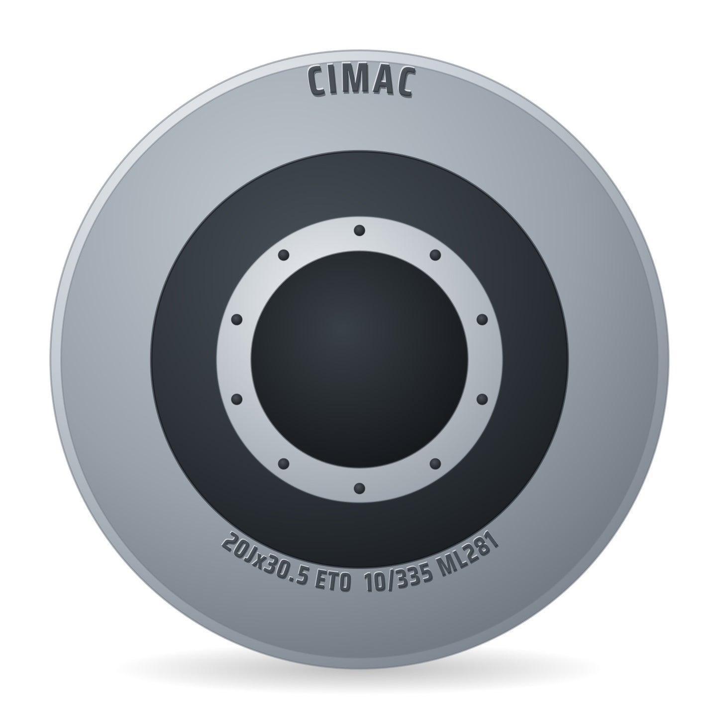 Cimac Stahlfelge 20.00x30.5 Zoll 10/335/281 ET0 A3052015A A3 Silber RAL9006