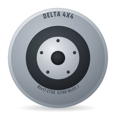 DELTA 4x4 Klassik B Black - Schwarz Matt Felge 8x17 Zoll ET50 LK 5x160 ML65.1