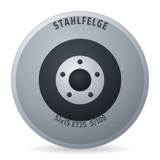 Stahlfelge 1966-74 Silber Ohne Nabenkappe Volvo Classic Felge 5x15 Zoll ET35 LK 5x108