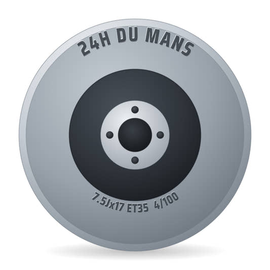 24H DU Mans GP1 Schwarz Satiniert Verblendung Poliert Felge 7.5x17 Zoll ET35 LK 4x100