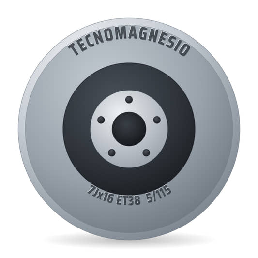 Tecnomagnesio Power 7 16 5 115 38 Matt Black Mirror Felge 7x16 Zoll ET38 LK 5x115