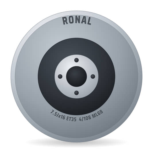 Ronal RR10 REV-R bronze matt Alufelge 7.5x16 Zoll ET35 LK 4x108 ML68