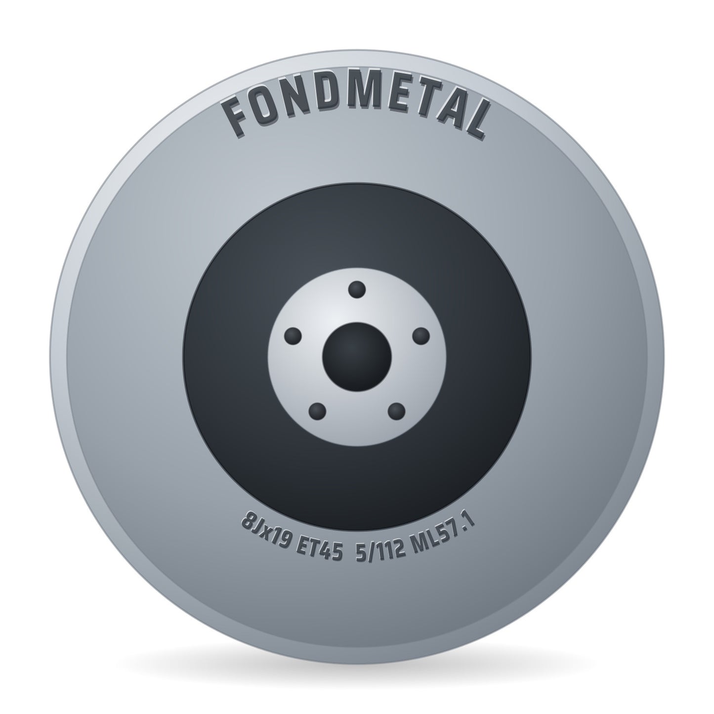 Fondmetal E-Joule matt black Alufelge 8x19 Zoll ET45 LK 5x112 ML57.1