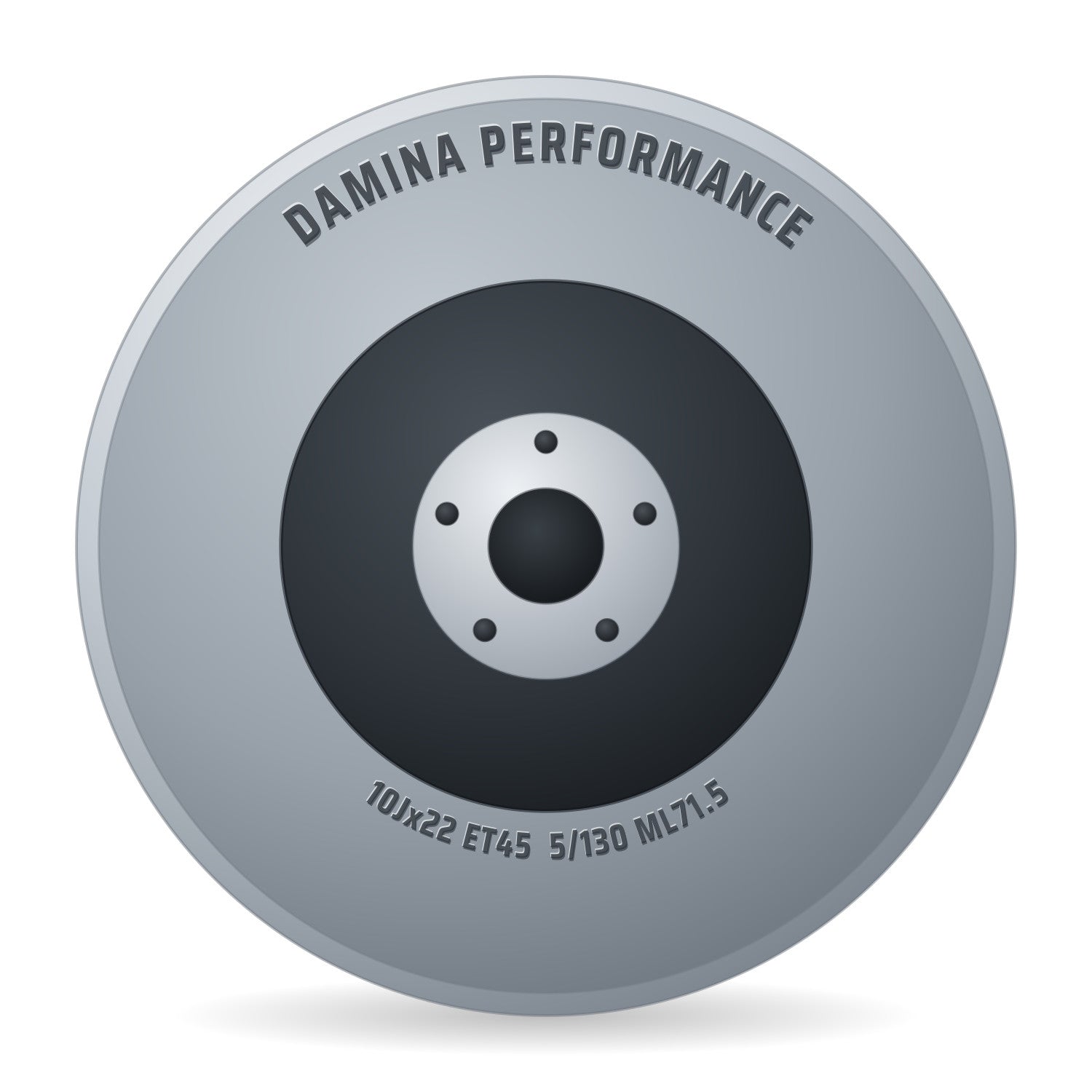 Damina Performance DM19 grey matt Alufelge 10x22 Zoll ET45 LK 5x130 ML71.5
