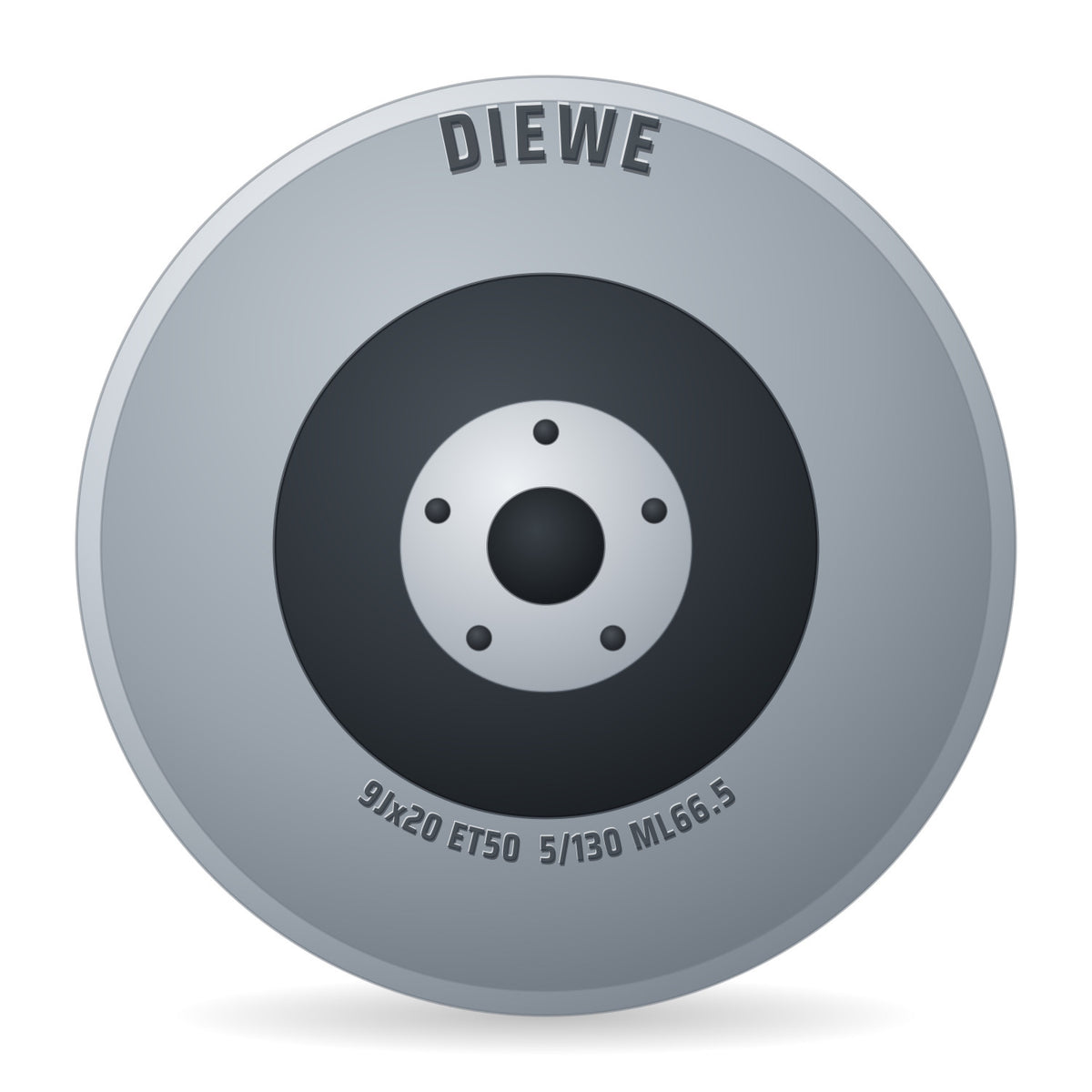 Diewe Dominar silver Alufelge 9x20 Zoll ET50 LK 5x130 ML66.5