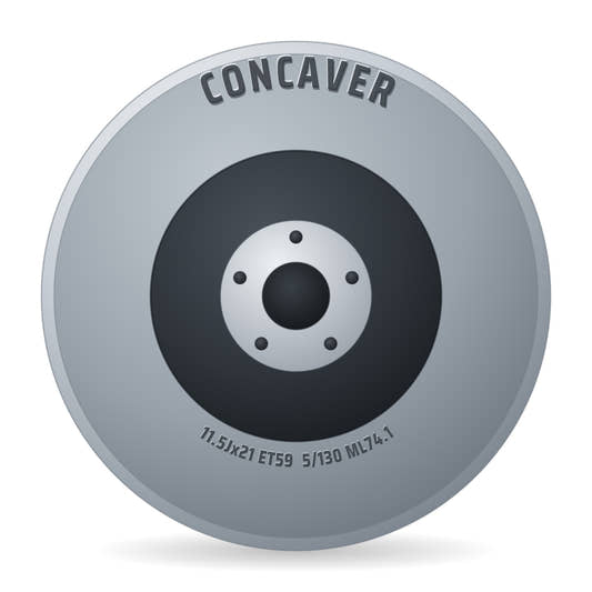 Concaver CVR4 double tinted black Alufelge 11.5x21 Zoll ET59 LK 5x130 ML74.1