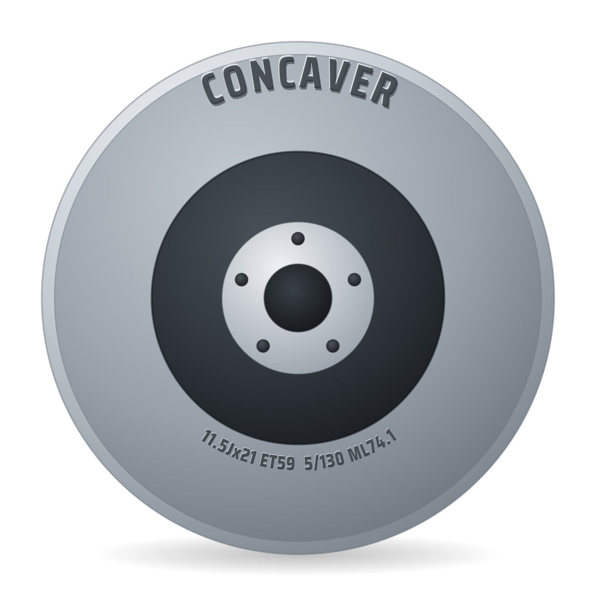 Concaver CVR3 platinum black Alufelge 11.5x21 Zoll ET59 LK 5x130 ML74.1