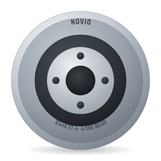 Novio Komplettrad 20x8.00-10 LG-306 6PR auf Felge 6.00x10 4/100/60 ET-4 Stahl Grau