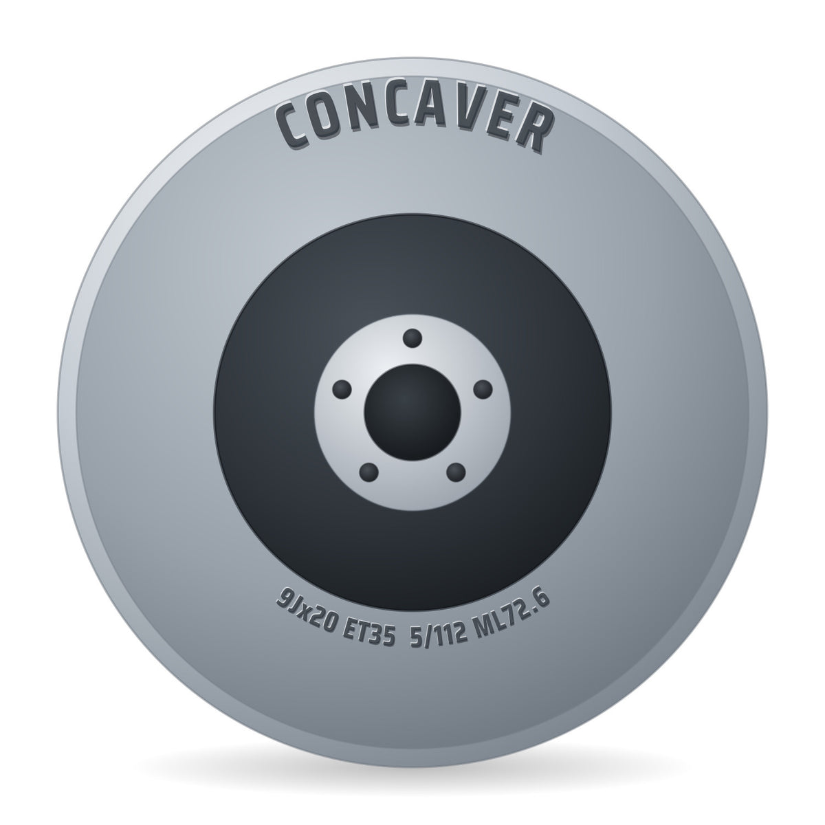 Concaver CVR4 double tinted black Alufelge 9x20 Zoll ET35 LK 5x112 ML72.6