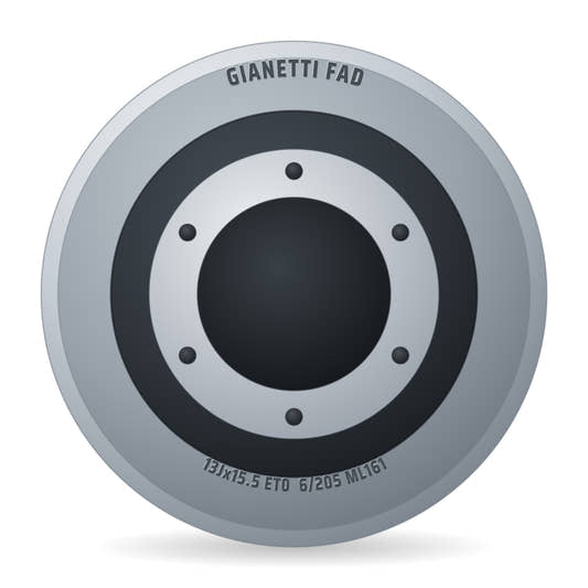 Gianetti FAD Stahlfelge 13.00x15.5 Zoll 6/205/161 ET0 32010304 E2 BZ ALV Silber RAL9006