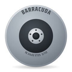 Barracuda Project Two Highgloss Black Brushed Surface Felge 10.5x22 Zoll ET25 LK 5x112