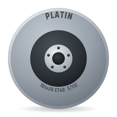Platin P125 Black Glossy Lz/lk: NB:66 6 Felge 10x20 Zoll ET48.1 LK 5x112