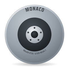 Monaco GP6 black glossy wintertauglich Felge 10x20 Zoll ET35 LK 5x120 ML64.1