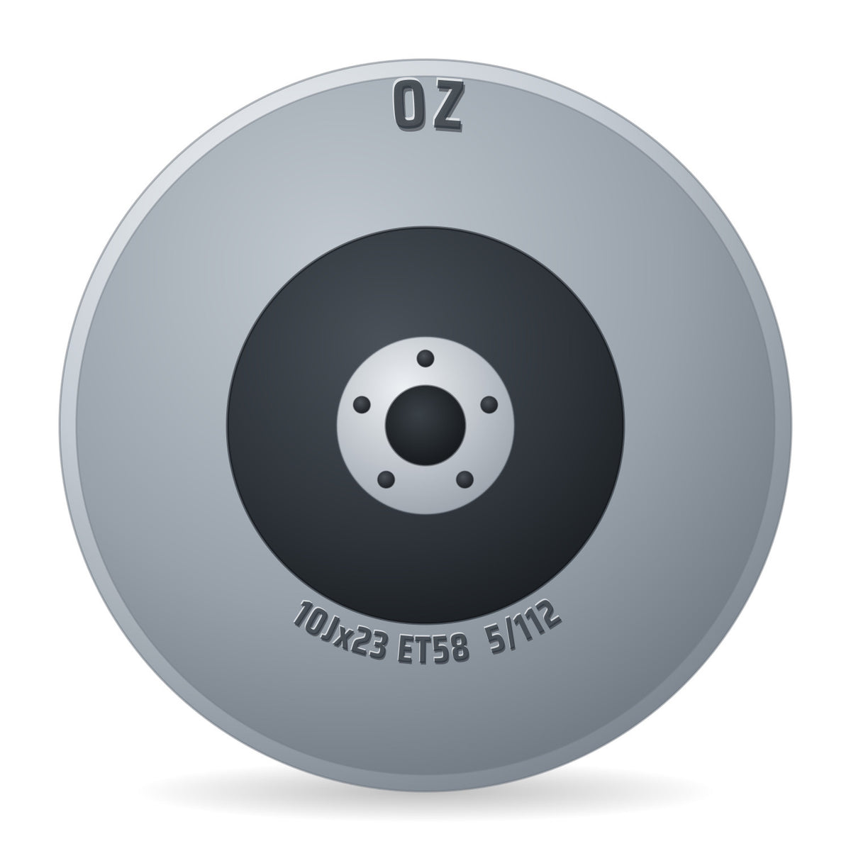 OZ Suprema XT HLT Star Graphite Felge 10x23 Zoll ET58 LK 5x112