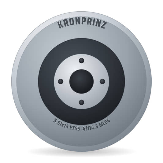 Kronprinz NI 614002 Stahlfelge 5.5x14 Zoll ET45 LK 4x114.3 ML66