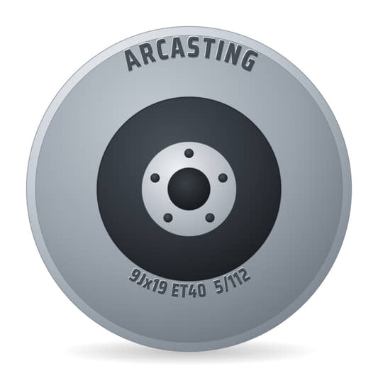 Arcasting ARY Silver Felge 9x19 Zoll ET40 LK 5x112