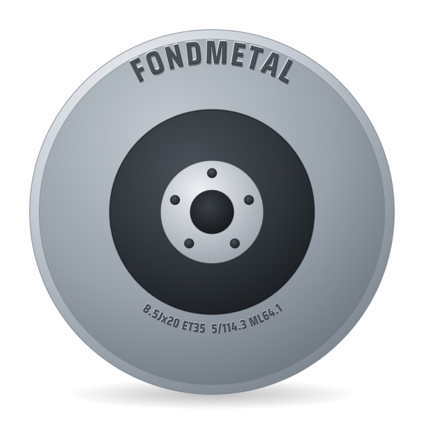 Fondmetal Kari glossy white Alufelge 8.5x20 Zoll ET35 LK 5x114.3 ML64.1