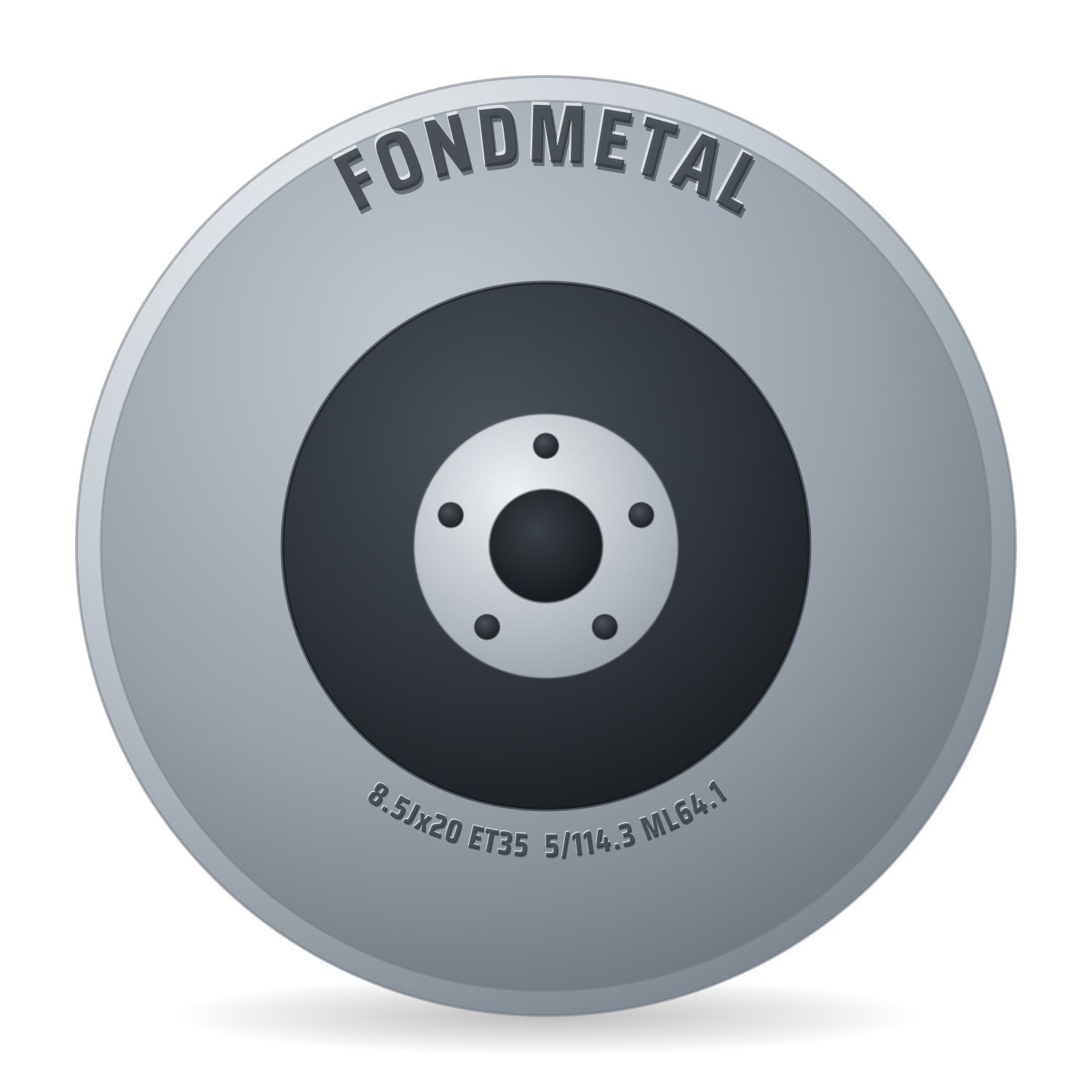 Fondmetal Kari glossy white Alufelge 8.5x20 Zoll ET35 LK 5x114.3 ML64.1