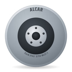 Alcar 8427 Stahlfelge 7x16 Zoll ET43 LK 5x112 ML57.1