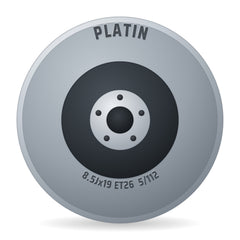 Platin P122 Silver Lz/lk: NB:66 6 Felge 8.5x19 Zoll ET26 LK 5x112