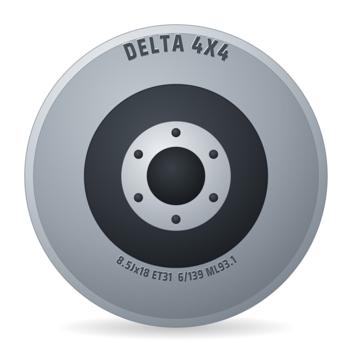 DELTA 4x4 Klassik_B 5 7 Felge 8.5x18 Zoll ET31 LK 6x139 ML93.1