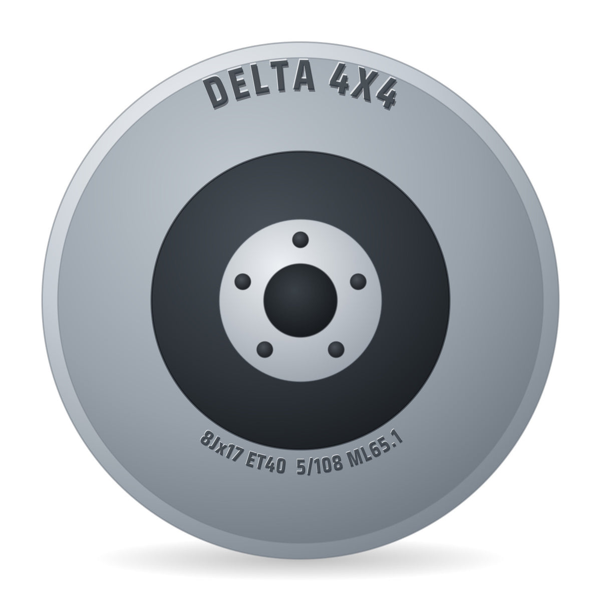 DELTA 4x4 Klassik B Black - Schwarz Matt Felge 8x17 Zoll ET40 LK 5x108 ML65.1