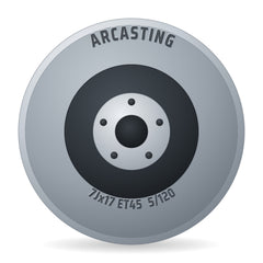 Arcasting Mammut5 Chrome Look Felge 7x17 Zoll ET45 LK 5x120