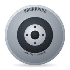 Kronprinz OP 514022 Stahlfelge 5x14 Zoll ET38 LK 4x100 ML56.5
