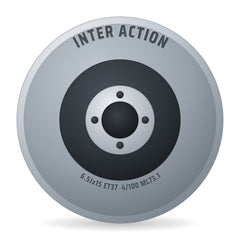 Inter Action Phoenix shiny black red line Felge 6.5x15 Zoll ET37 LK 4x100 ML73.1