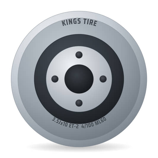 Kings Tire Komplettrad 5.00-10 KT-715 auf Felge 3.50Bx10 4/100/60 ET-2,5