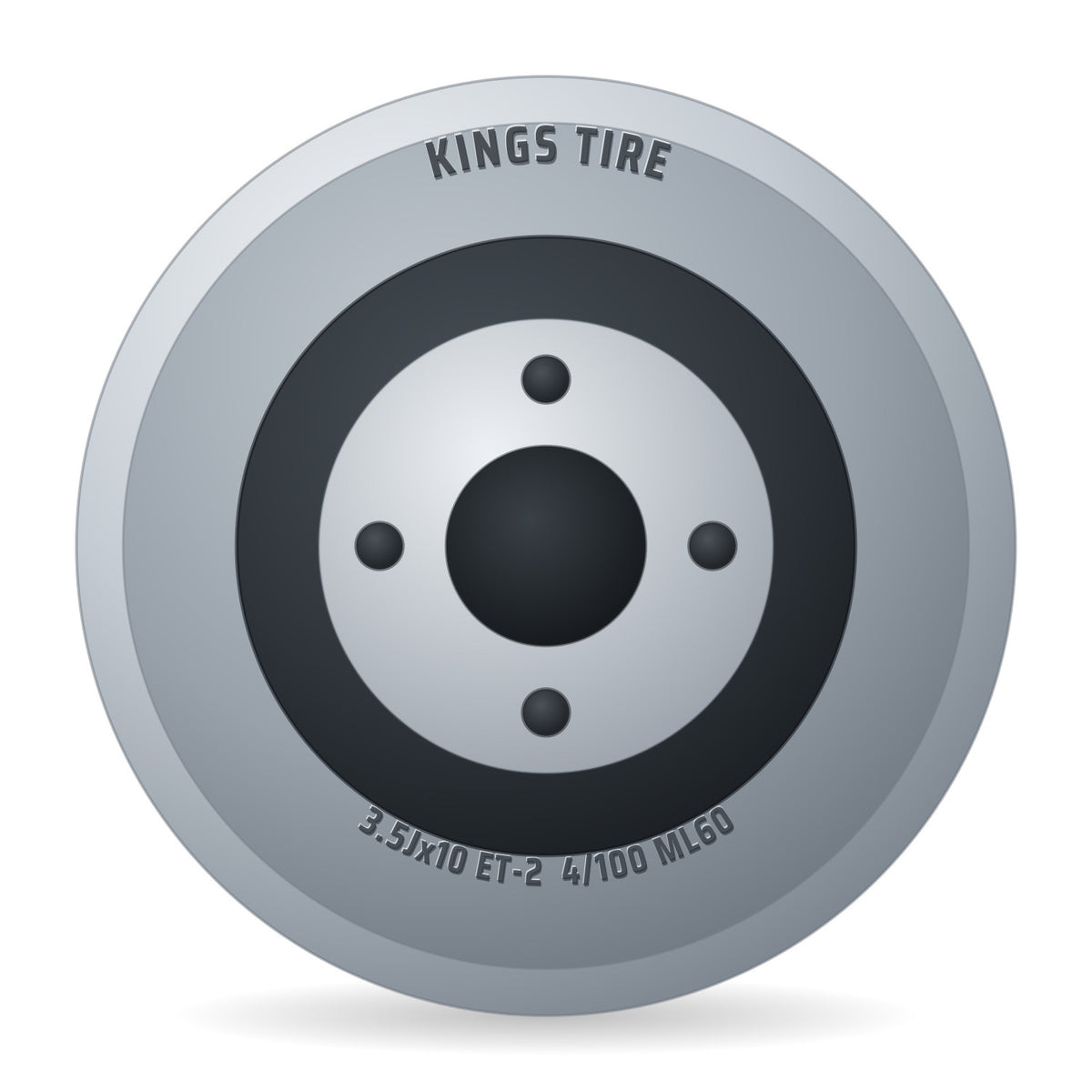 Kings Tire Komplettrad 5.00-10 KT-715 auf Felge 3.50Bx10 4/100/60 ET-2,5