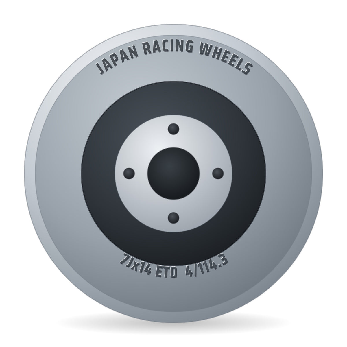 Japan Racing Wheels JR19 NUN Rand Poliert Felge 7x14 Zoll ET0 LK 4x114.3